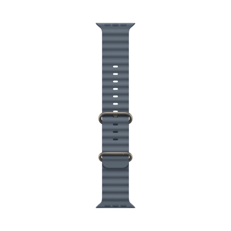 Apple Watch Ultra 3 49 мм, корпус из натурального титана, ремешок Ocean темно-синего цвета
