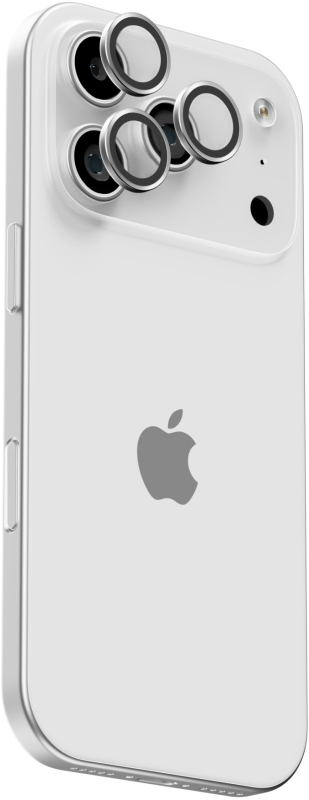 Защитное стекло камеры uBear Extreme для iPhone 17 Pro/Pro Max, серебро